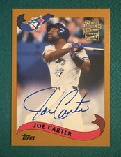 2021 Topps Archives Joe Carter Fan Favorites Autograph On Card Blue Jays 