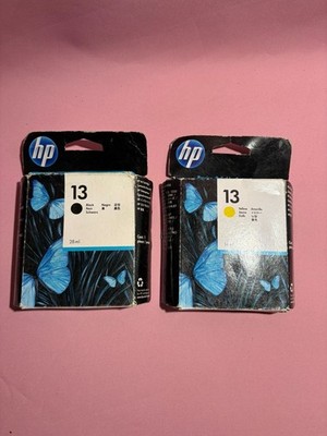 Original HP 13 Tintenpatrone Schwarz + Gelb - ABGELAUFEN ABER NEU