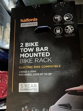 Halfords Advanced 2 Bike E-Bike Tow Bar Mounted  Bike Rack