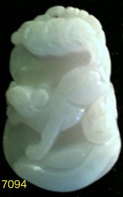 Natural Translucent Green Jade Tablet/Pendant (7094）