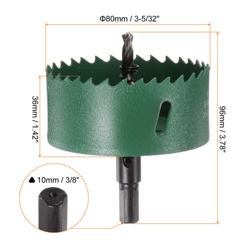 METALLIXITY 12mm Hole Saw Kit – 4241 HSS Cutter With Center Drill, Hex Key & Spring – For Wood, Plastic, Soft Metal, Plasterboard