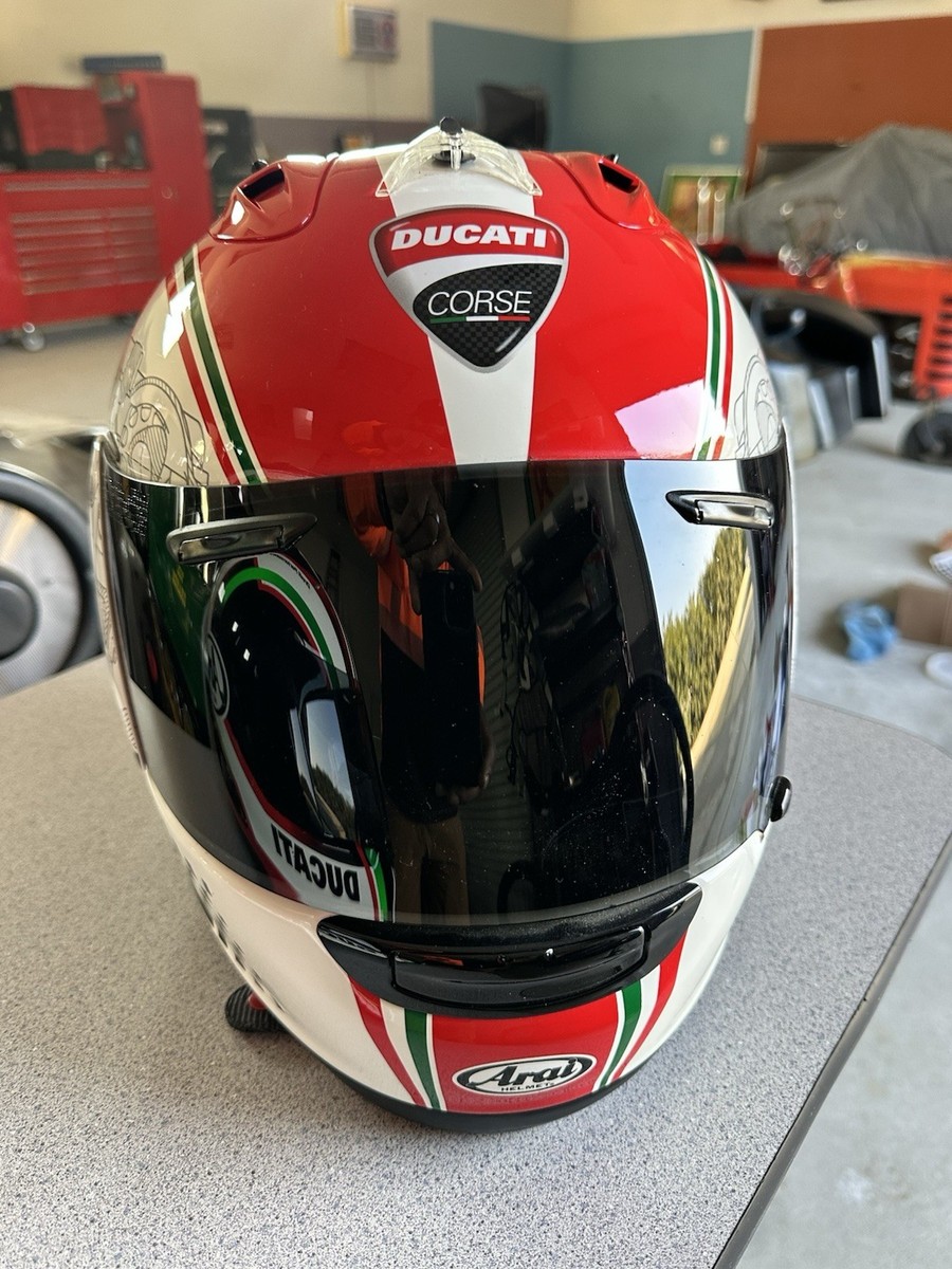 Very Rare] Arai RX-7 RR5 Ducati Corse Full-Face Helmet Size XL