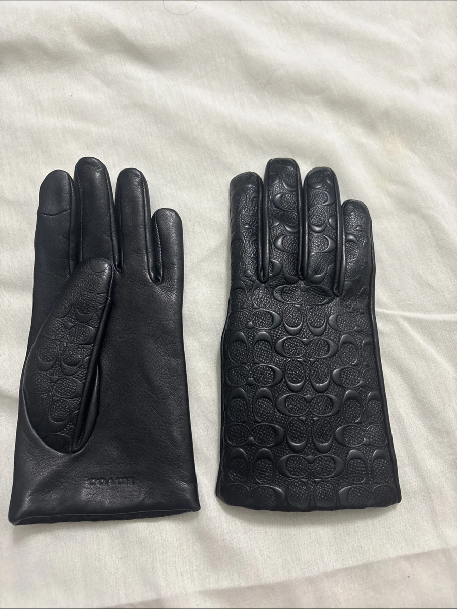 Coach Leather Black Gloves & Mittens for Women for sale | eBay