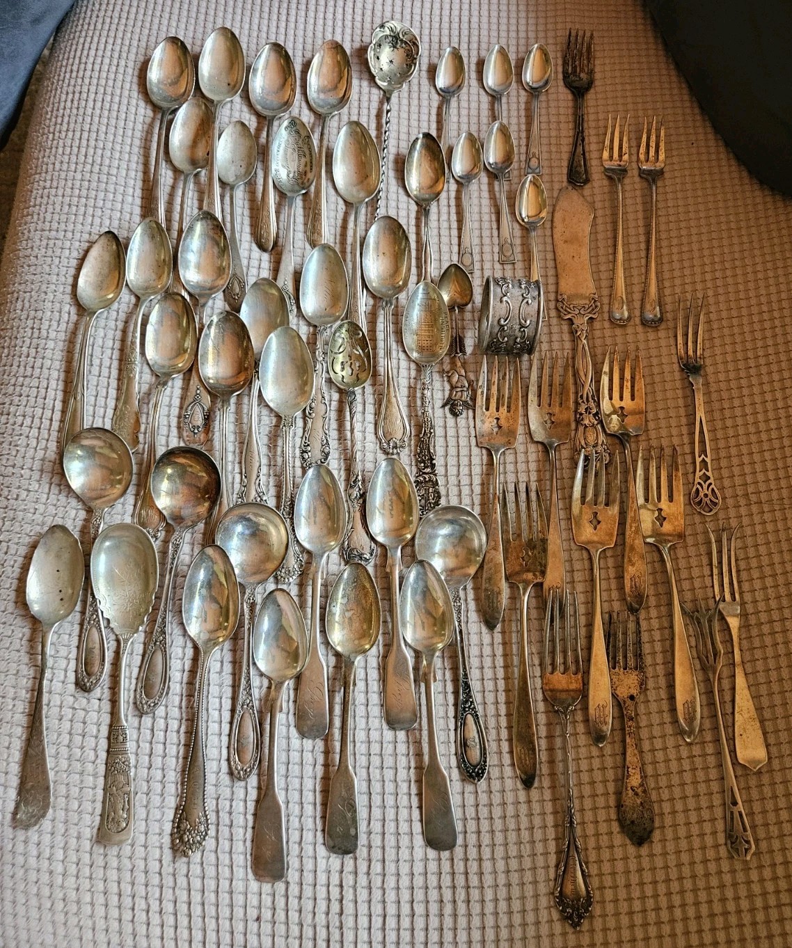 Sterling Silver Flatware Mixed Lot -Assorted Makers - 1260 Grams