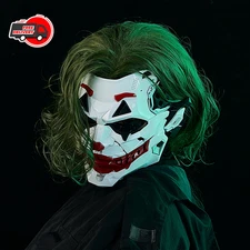 Joker Cyberpunk Clown Mask 2D Cosplay Resin Halloween Role Play Prop Gift Toy
