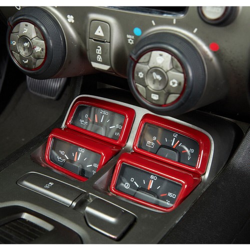Pieliz Black Synthetic Leather E-Brake Boot For Chevrolet Camaro 2010-2015 – Red Stitch
