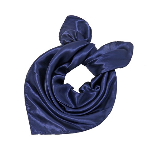 60*60cm Womens Candy Colors Solid Silk Satin Kerchief Small Square Neck Scarves - Bild 35 von 45