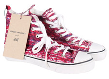 Isabel Marant H&M Women's Size US 6.5 EUR 39 Red High Top Sneakers Lace Up NWT