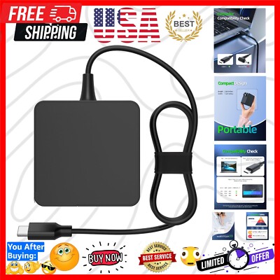 Fast Charging USB-C Charger for Asus Zenbook & More - UL Certified, 65W Power
