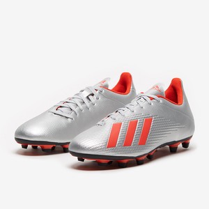 Para Hombre Adidas X 19.4 FxG Botines De Fútbol Plata Metálico/hi-res  rojo/negro F35379 | eBay