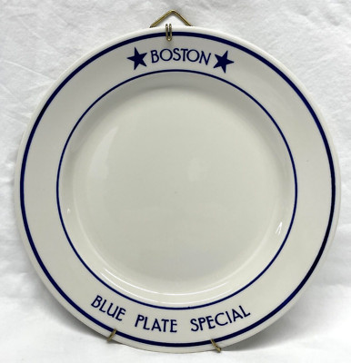 OLD BOSTON BLUE STAR PLATE SPECIAL Sterling China Restaurant Ware