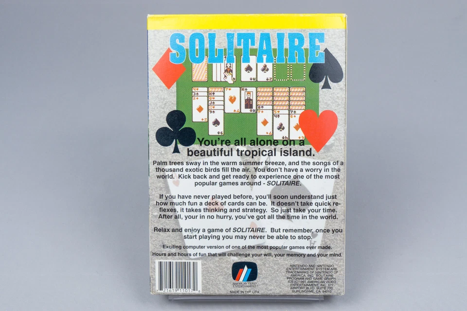 Nintendo NES *Solitaire* CIB OVP NTSC-U/C USA - Bild 4 von 4