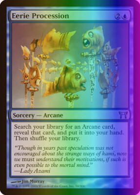 MTG Magic the Gathering Eerie Procession (58/317) Champions of Kamigawa LP FOIL