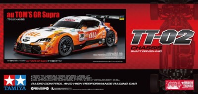 Tamiya 58703 1/10 Scale RC Car TT02 Chassis au TOM'S Toyota GR Supra GT500 Kit