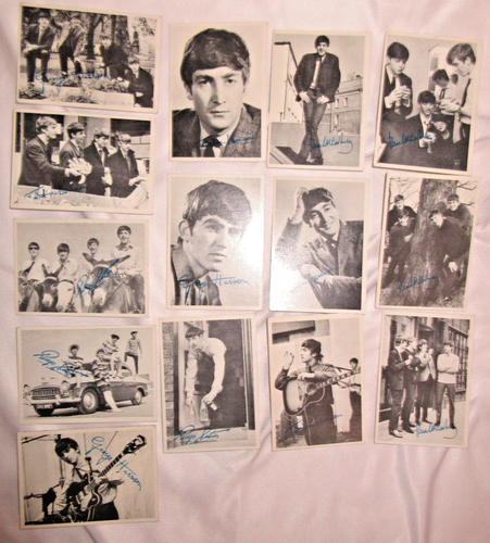 Beatles Topps Original B&W 1960's Series of 60 Trading Cards 17 Cards EUC - Picture 2 of 5