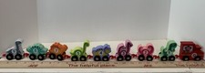 Wooden Dinosaur Number Train Dinosaur Train Set 9 PCS Wooden Toy Cars Missing 6