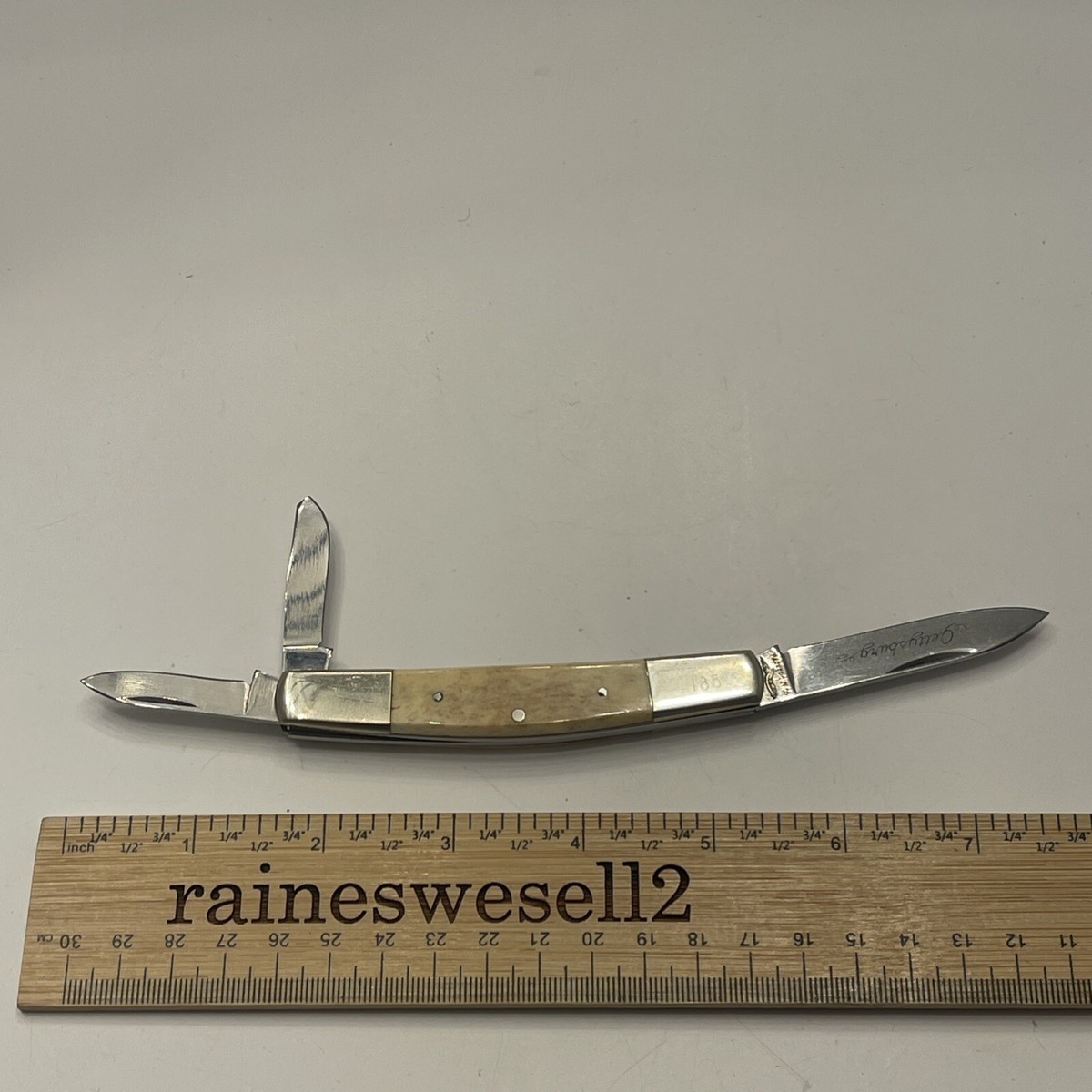 ミミ VINTAGE PARKER CUT CO SMOOTH BONE SWAY BACK 3 Blade WHITTLER KNIFE