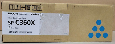 Toner Ricoh SP C360X Cyan 408251 Neu OVP Original Rechnung MwSt.