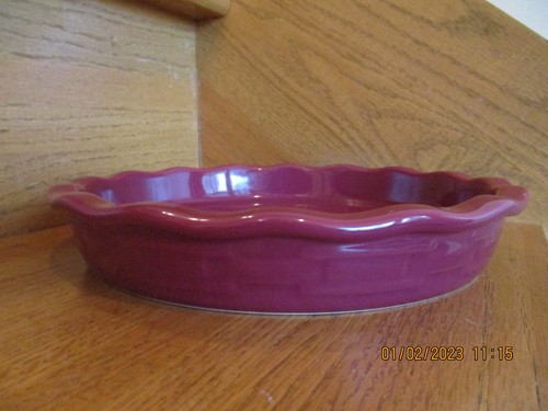 Longaberger Paprika Kuchen Torte rote Keramik 9" Durchmesser praktisch * Versand inklusive!* - Bild 2 von 5