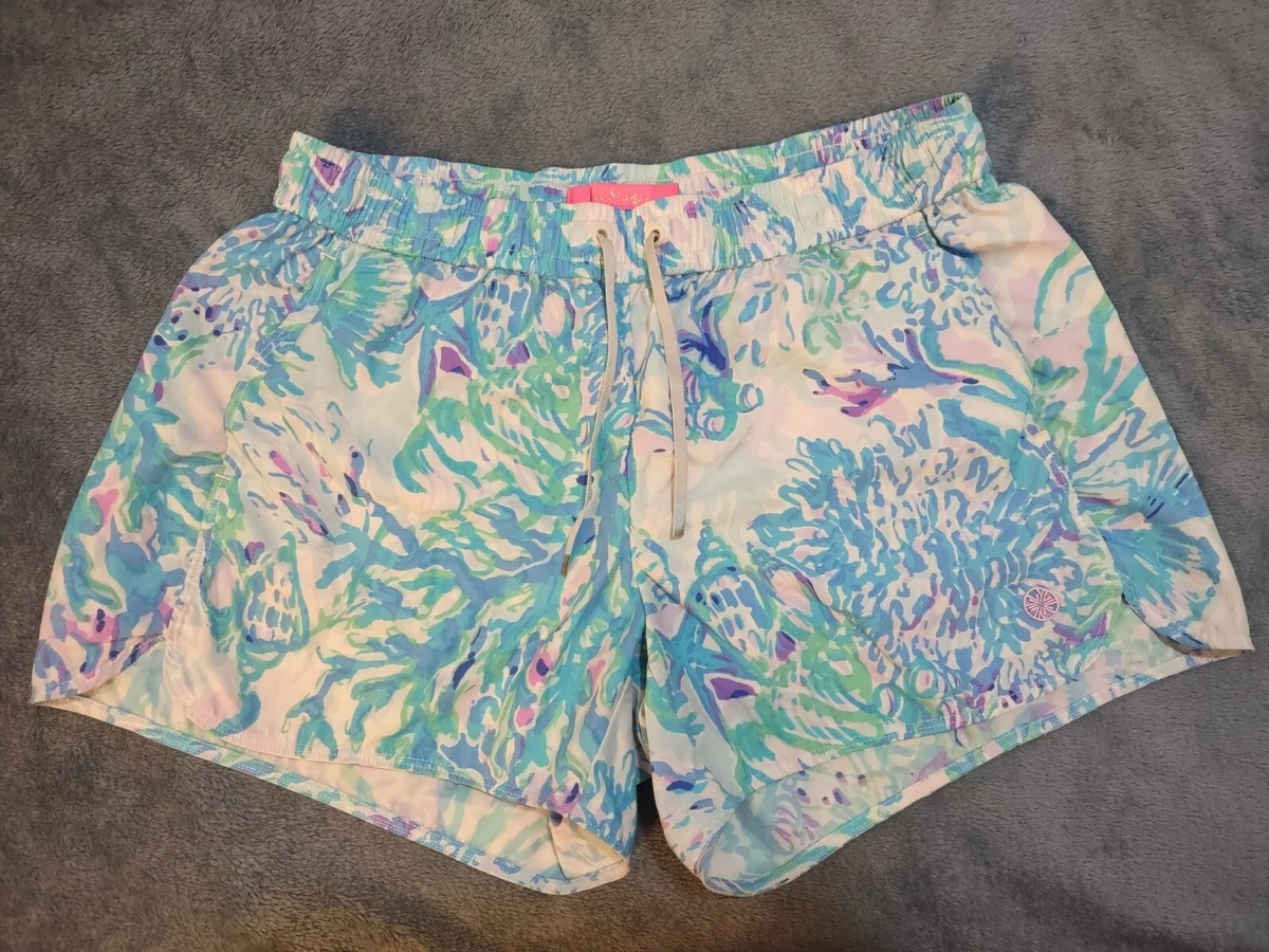 Lilly Pulitzer Luxletic Run around Drawstring Shorts Athletic Size