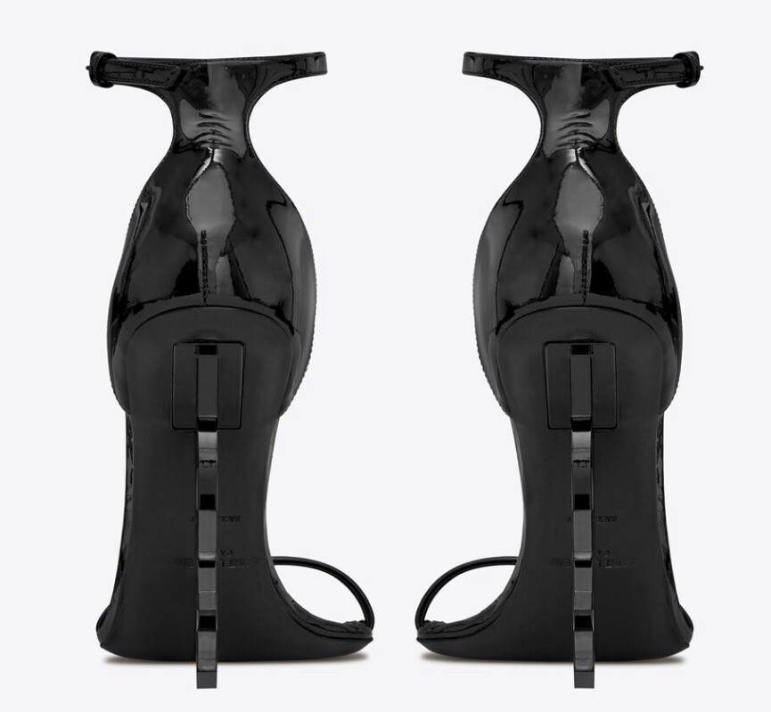 NUOVI sandali décolleté Saint Laurent neri opyum scarpe cinturino alla caviglia taglia 36 $1350