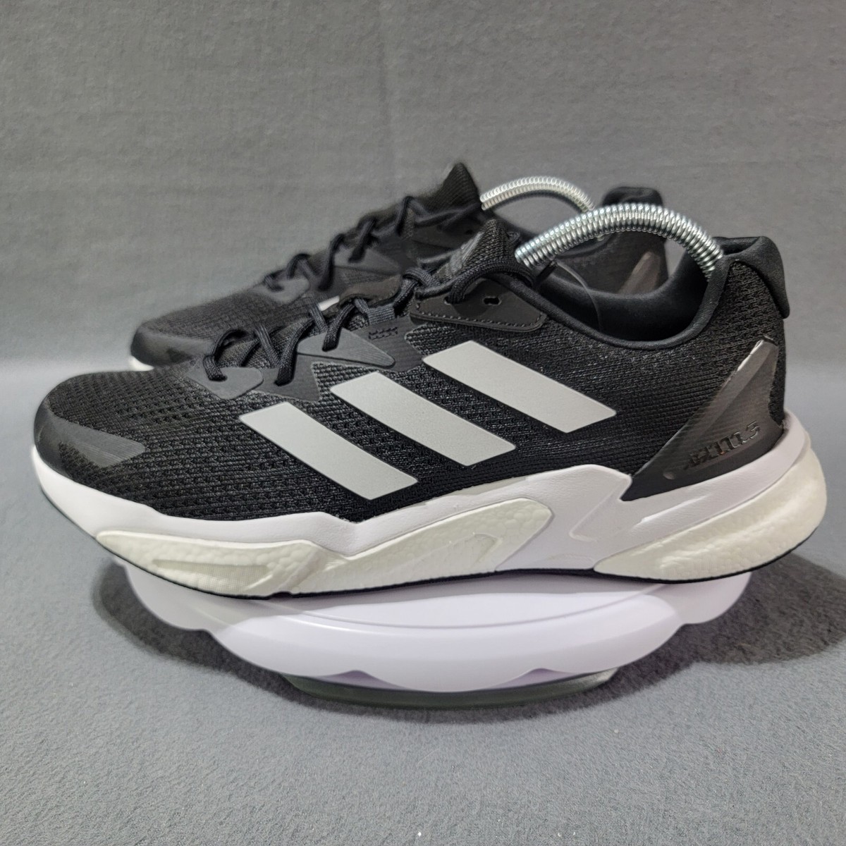 臣隆3 Size 9.5 - Mens Adidas Jet Boost X9000L3 Black White Running Shoes