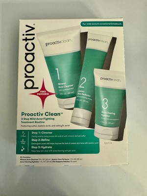 Proactiv Clean 3 Step Mild Acne Treatment Routine- Includes Free Patches