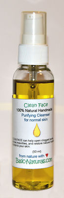CLEAN FACE - Deep Oil Cleanser, Face and Neck Cleansing, Alcohol-Free, Natural