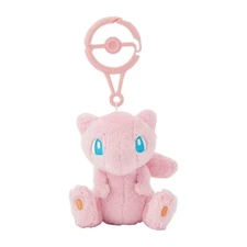 Mini Keychain Plush Japanese Pokemon Mew Carabiner Fluffy Soft Mascot Poke Ball