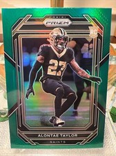 ALONTAE TAYLOR 2022 Panini PRIZM Football GREEN PRIZM PARALLEL RC #392 Saints CB