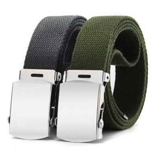 Tactical Canvas Belt for Women Men Adjustable Webbing Waistband Jeans Daily Use
