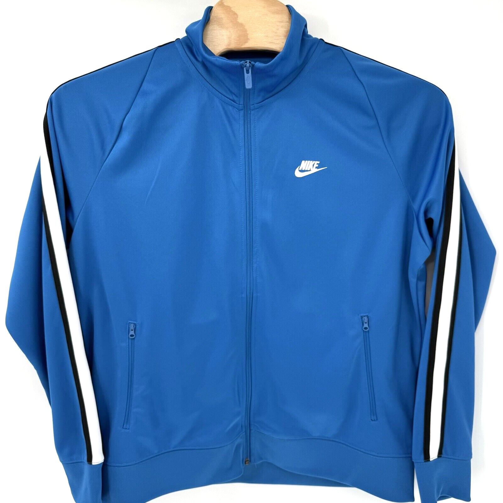 SACAI X NIKE Giacca leggera Nike uomo jogger zip pista manica lunga blu XL tasca zip