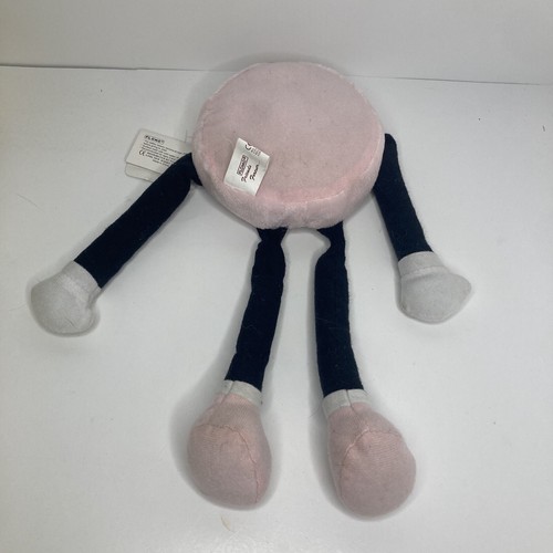 Flomo Pink Smiley Emoji Tags Plush Stuffed Animal Toy Long Legs Arms RARE 11" - Picture 5 of 8
