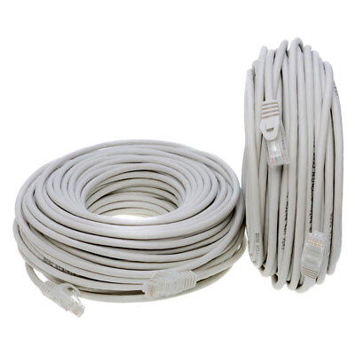 #ad CAT6e CAT6 Ethernet LAN Network RJ45 Patch Cable Gray 25FT 200FT Multipack LOT $17.49