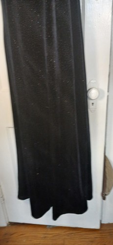 Vintage Dress Womens 8 Black Velvet Maxi Beaded Goth Fairy Whimsigoth Y2k Witchy - Picture 5 of 10