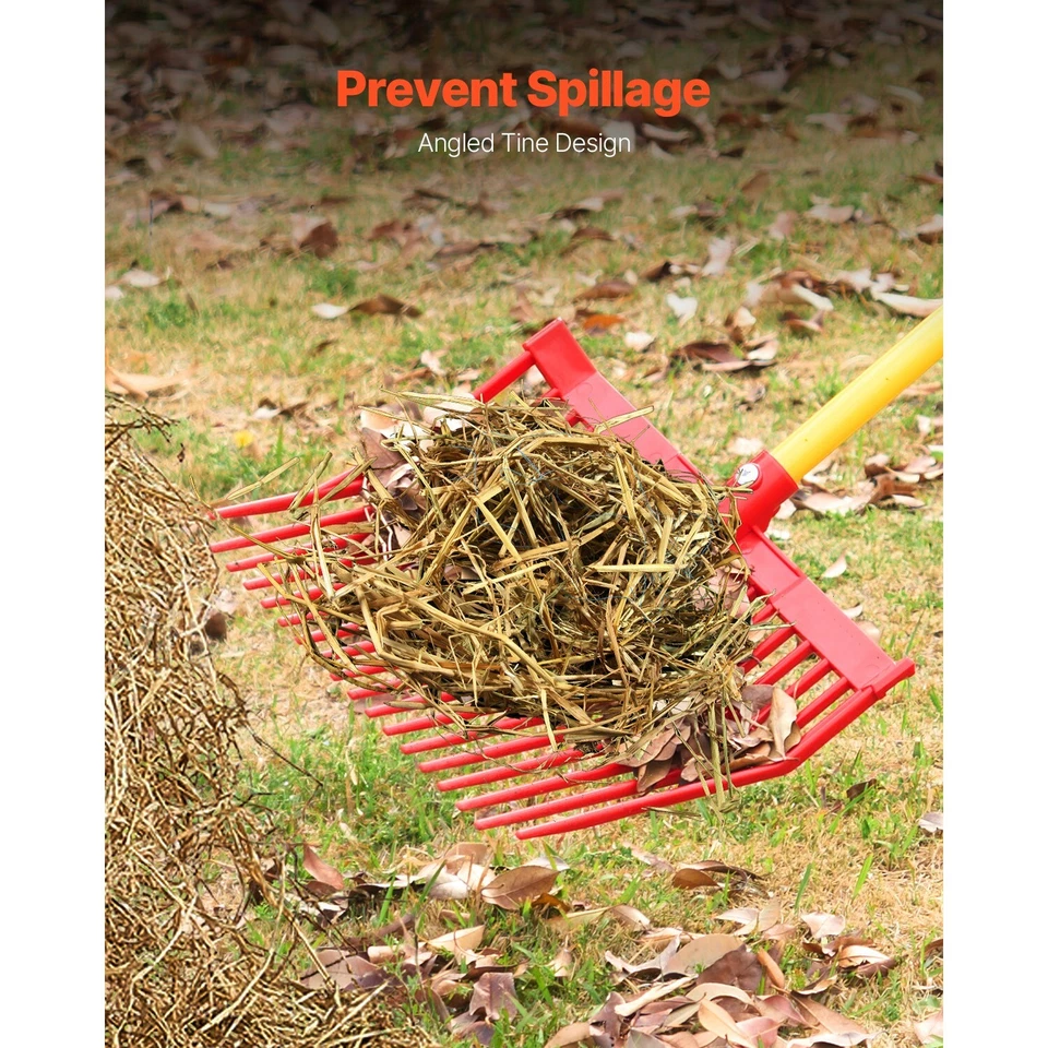 6 peças garfo de estrume cabeça de substituição 18 dentes cavalo estábulo mulch garfo cabeças - Imagem 2 de 4