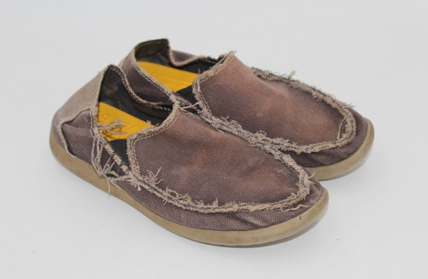 Crocs Santa Cruz Slip-On Loafers for Men in Brown Espresso Canvas Size 9 Comfortable-image