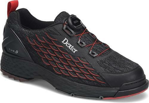 Dexter C9 Knit Black/Red BOA WIDE WIDTH Mens Bowling Shoes