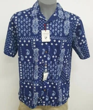 Cremieux Print Shop Navy Paisley Floral S/S Men's Shirt NWT $79.50 Choose Size
