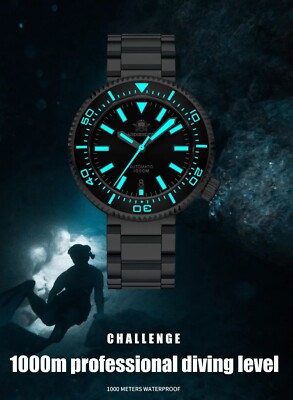 Addiesdive Automatik, Japan NH 35, Saphir, Deep Dive 1000m, 45mm