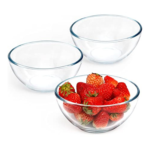 Pyrex Prepware, 2-1/2-Quart Rimmed Mixing Bowl, Clear - 1 each (Pack of 2),  2 pack - Food 4 Less