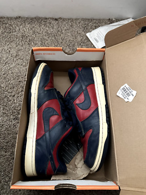 Nike Dunk Low Vintage Varsity Red/Midnight Navy 446242 601 Size 9