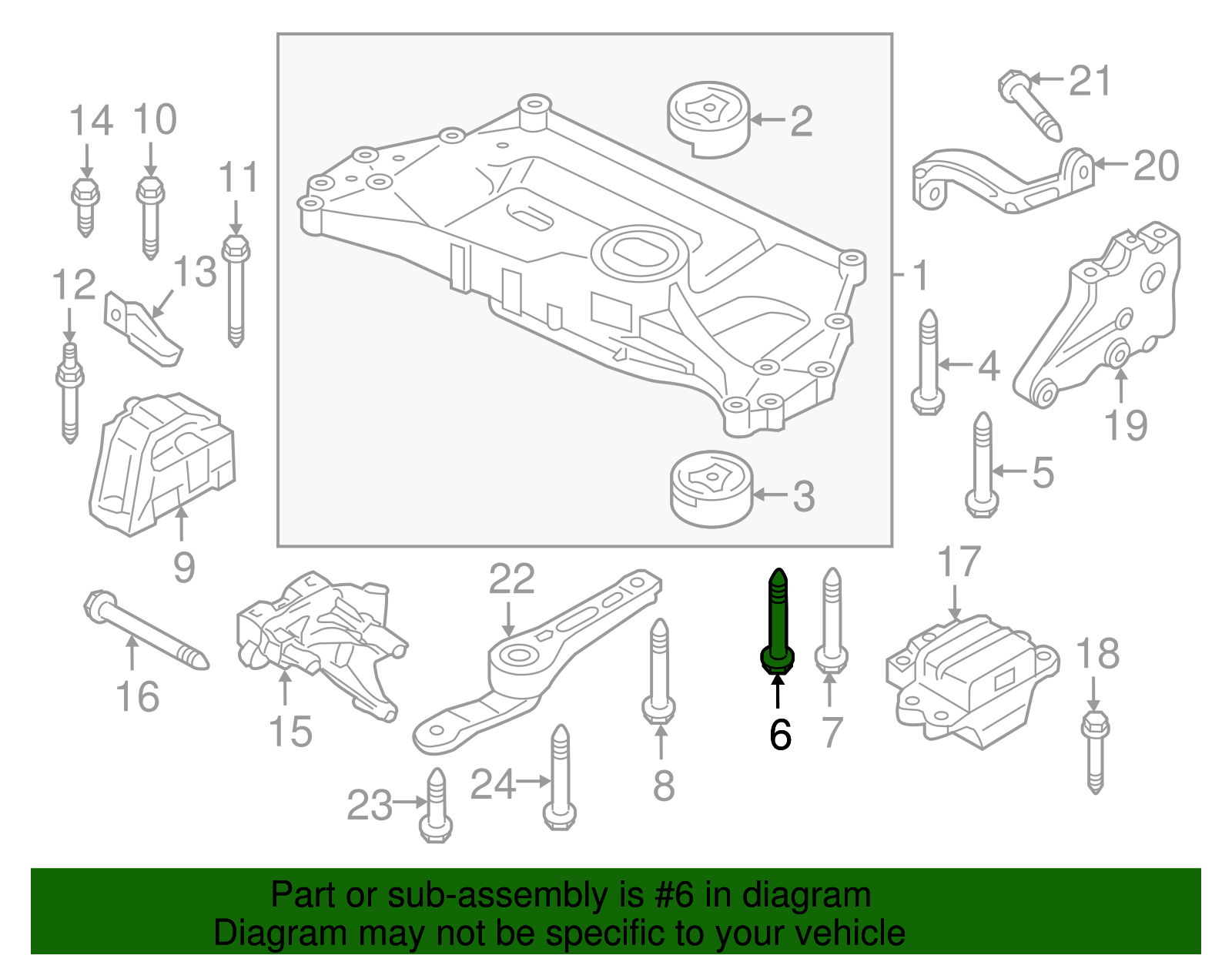 Genuine Volkswagen Engine Cradle Mount Bolt N91208401 eBay