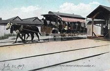 Block Island RI Horsecar Transit 1907 Vintage Postcard COPY
