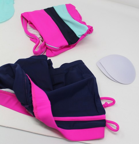 Jerris Apparel Little Girls Size 10-11 Summer 2Pc Boyshort Tankini Swimsuit Rose - Picture 7 of 11