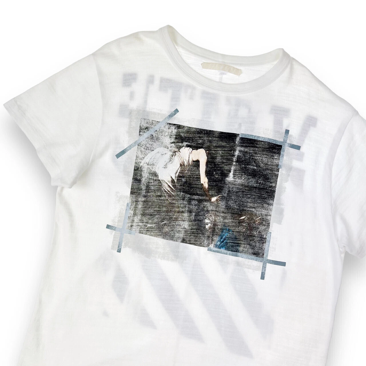 OFF WHITE T Shirt Caravaggio bianca sporca bianca