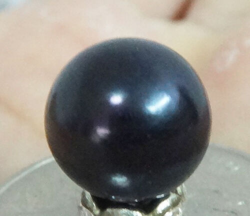 HUGE 10-11MM SOUTH SEA GENUINE BLACK LOOSE PEARL PERFECT ROUND 188AAAA - Picture 1 of 2