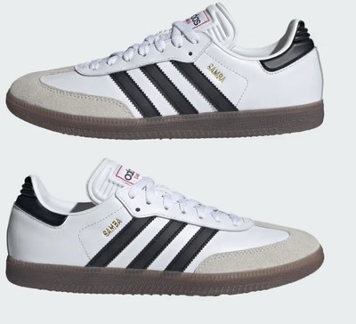 adidas Samba Indoor Shoes, White/Black/Red / 11