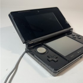 Nintendo 3DS Cosmo Black Handheld System w Charger & Stylus - Tested & Working