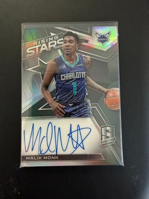 2017-18 Panini Spectra Prism Rising Stars Malik Monk Auto RS-MMK Charlotte /199